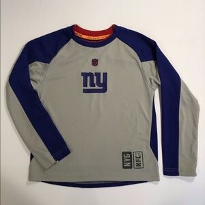 NFL NY Giants Team Apparel Gray Lightweight T-Shirt Kids Large